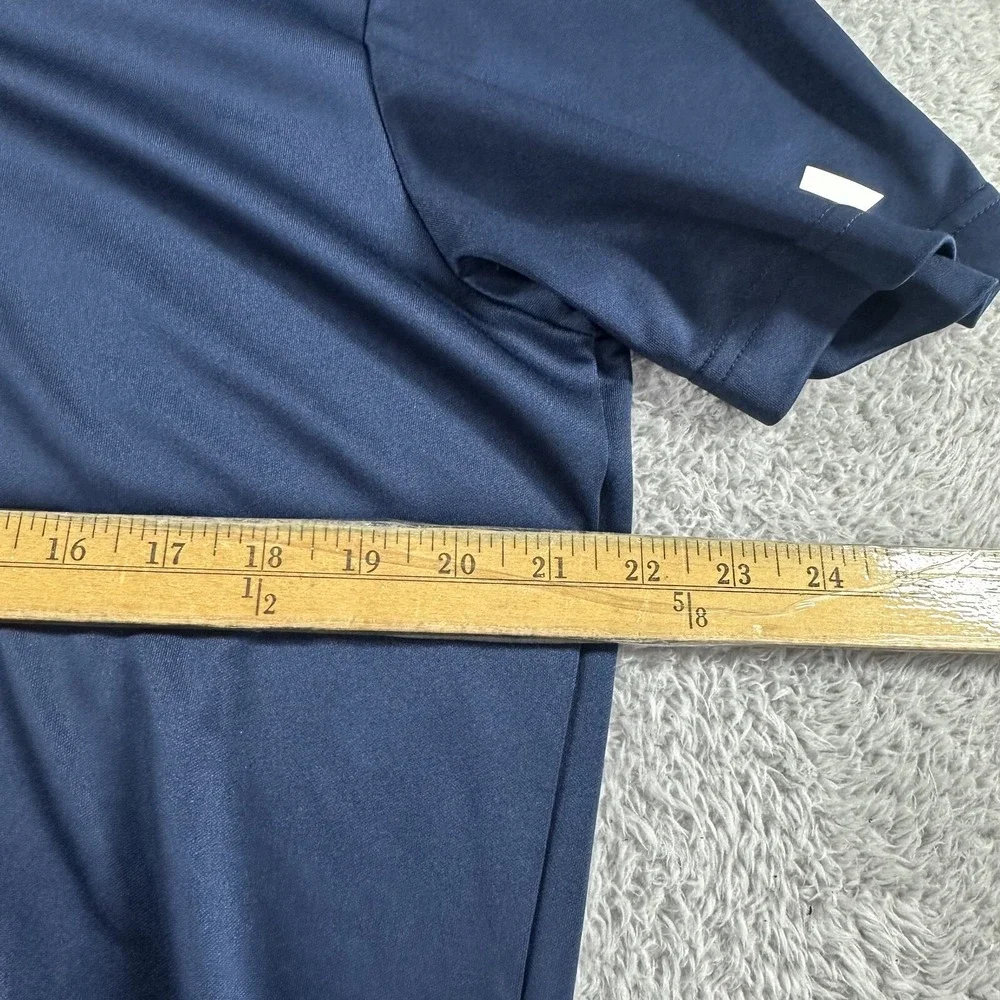 Adidas Performance Polo Shirt Mens Medium Navy‎ Blue Collared Golf Office Work